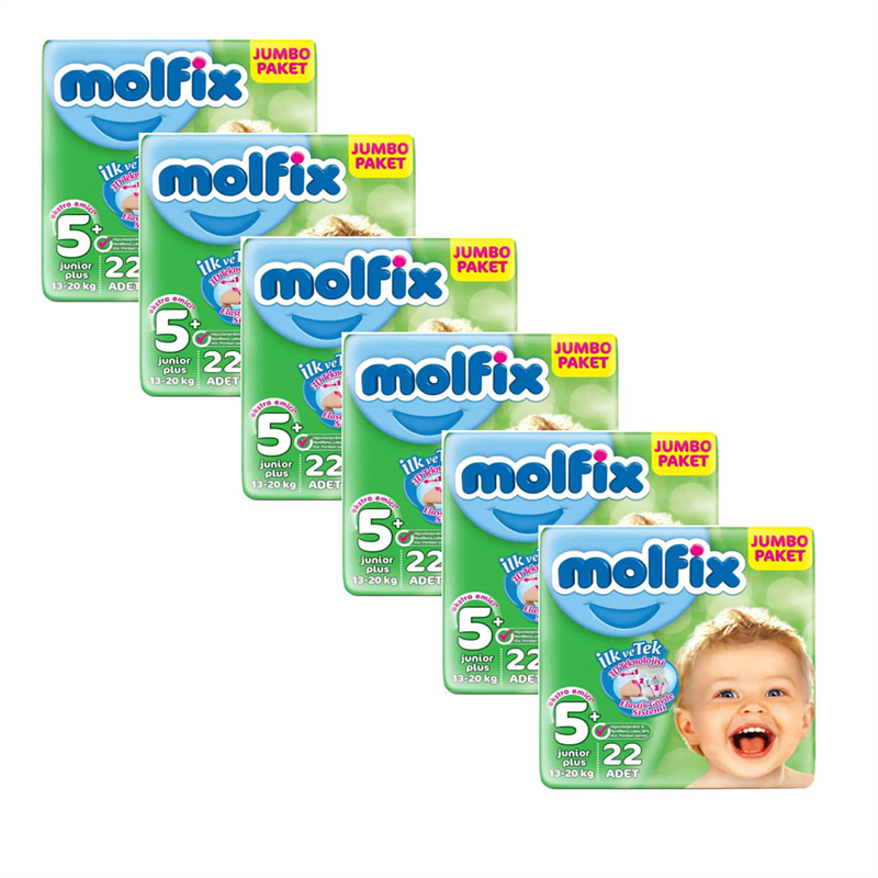 Molfix Bebek Bezi 5+ Numara 132 Adet