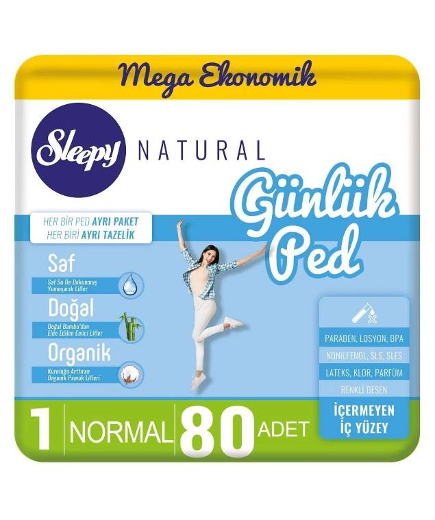 Sleepy Natural Günlük Ped Normal 80 Adet