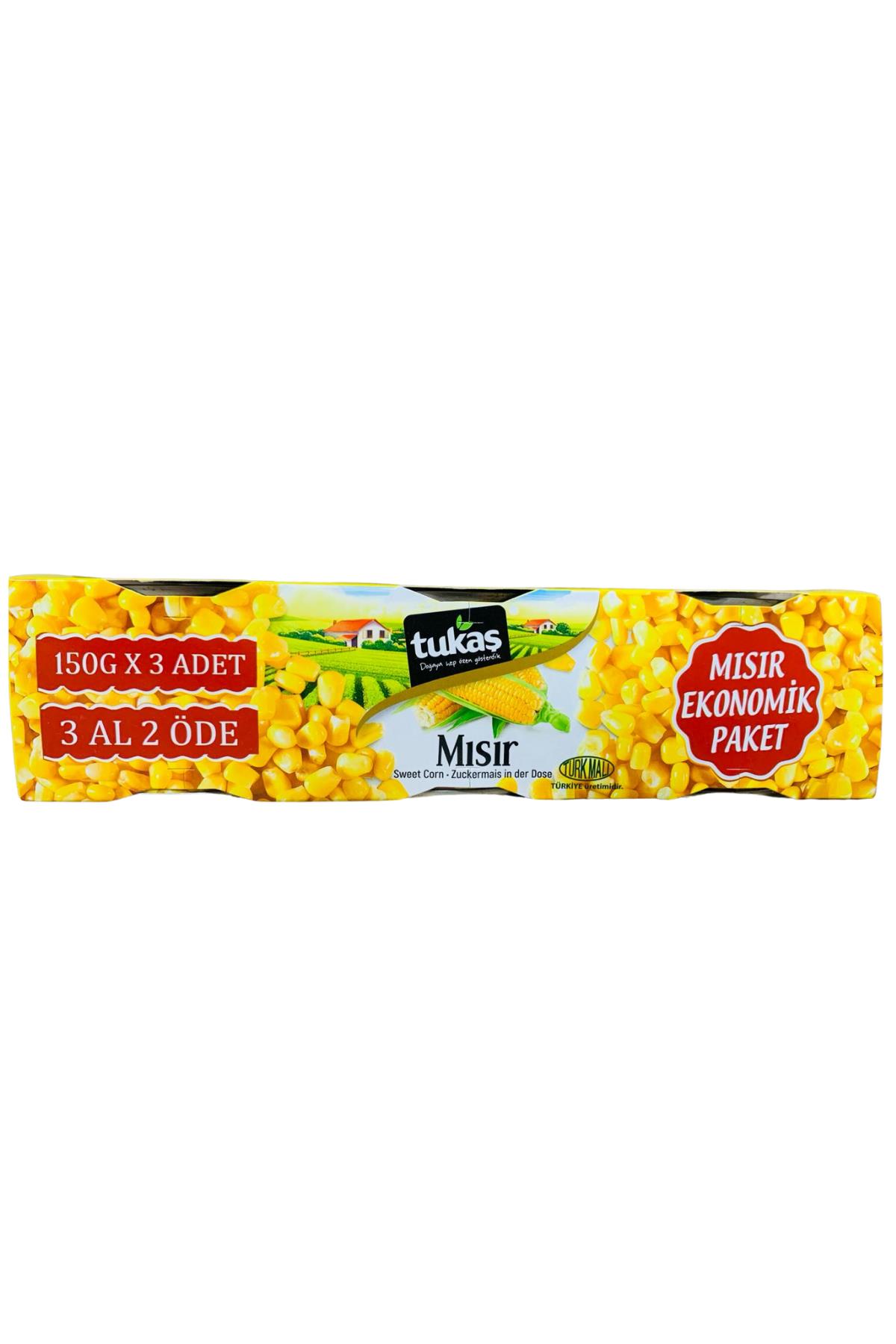 Tukaş Mısır Konservesi 3 x 150 Gr