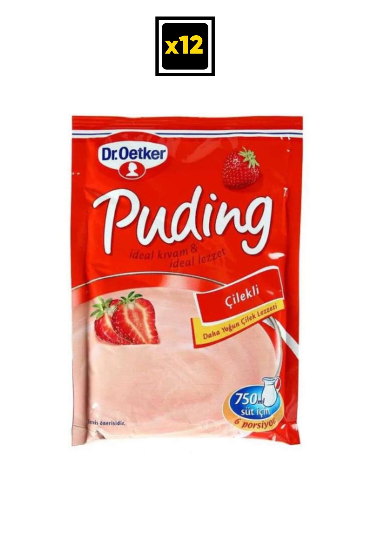 Dr. Oetker Çilekli Puding 12 Adet