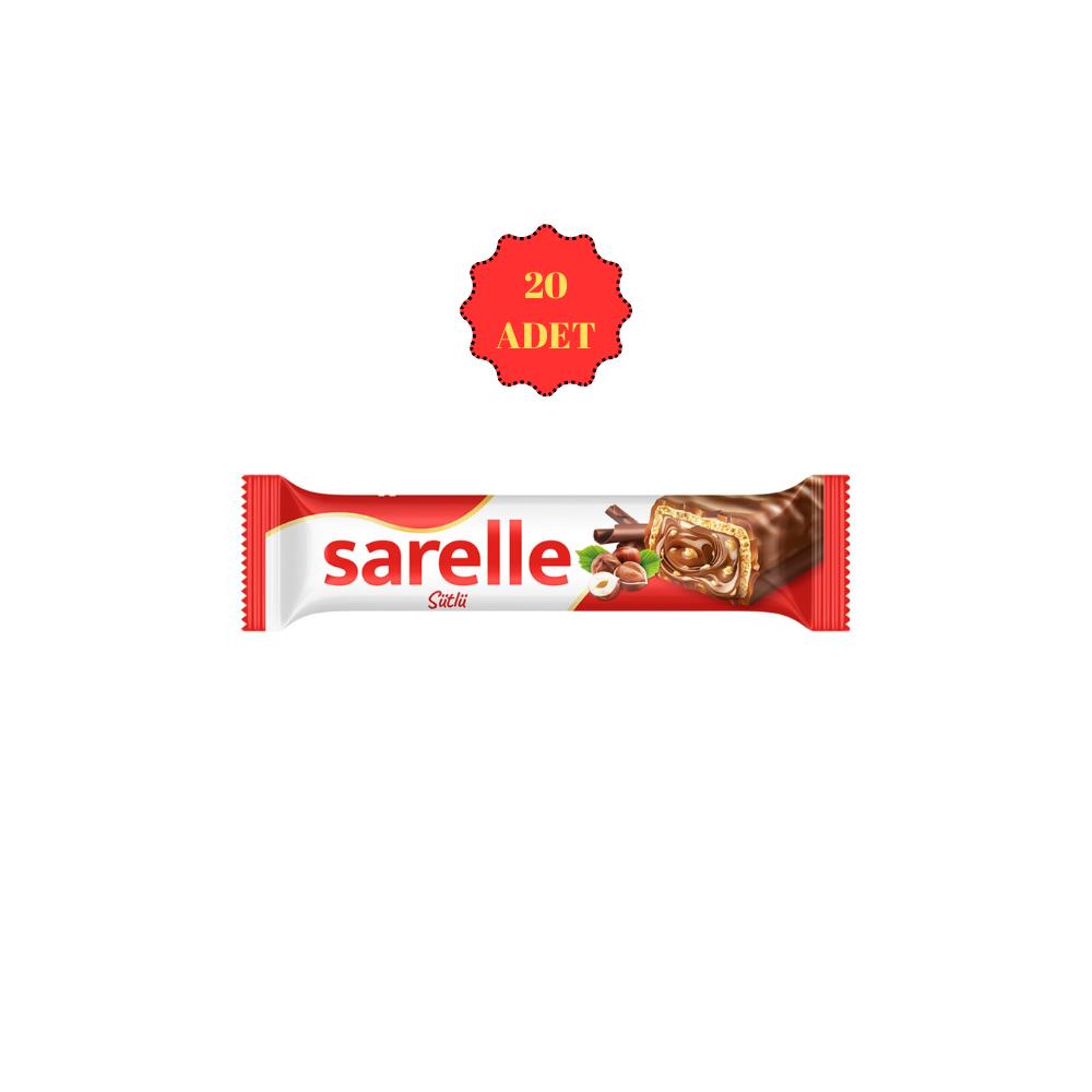 Sarelle Sütlü Çikolatalı ve Fındıklı Gofret 33 Gr X  20 Adet