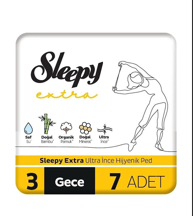 Sleepy Extra Ultra Ince Hijyenik Ped Gece 7 Adet Ped