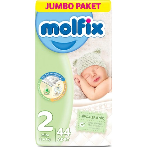 Molfix Bebek Bezi 2 Numara 44 Adet